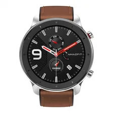 Смарт-часы Xiaomi Amazfit GTR 47mm Steel +Leather strap (Silver/Brown)
