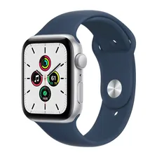 Apple Watch SE 40mm Silver Aluminum Case with Abyss Blue Sport Band