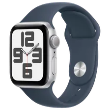 Apple Watch SE 2 40mm Silver Aluminum Case with White Sport Band