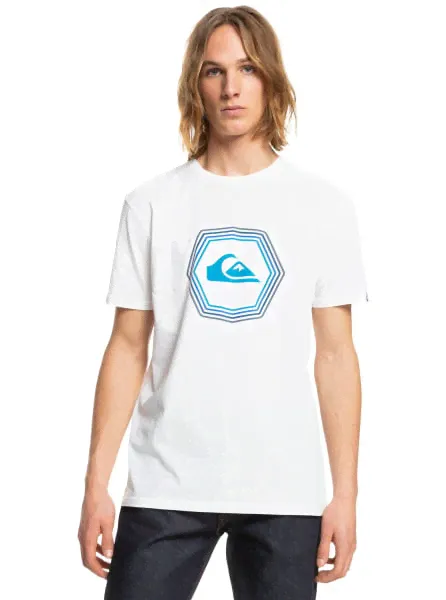 Мужская Футболка, EQYZT06537, QUIKSILVER, Футболки, белый, хлопок 100%