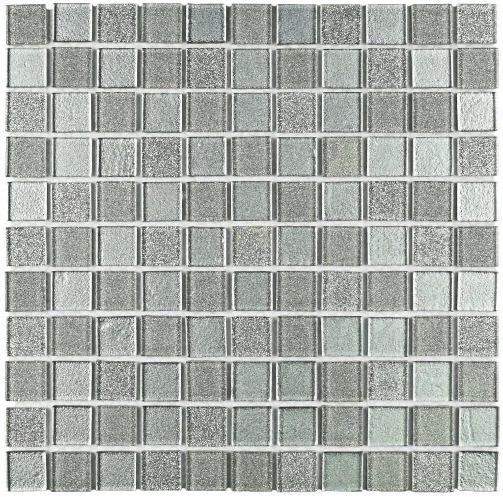 Bonaparte Shine Silver 30x30x4 (чип 25x25 мм) Мозаика стеклянная, металлизированная-0