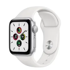 Apple Watch SE 40mm Silver Aluminum Case with White Sport Band