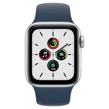 Apple Watch SE 40mm Silver Aluminum Case / Abyss Blue Sport Band в рассрочку